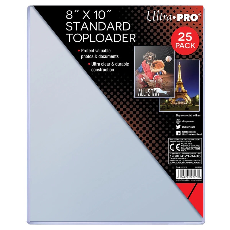 8" x 10" Standard Toploaders (25 count)