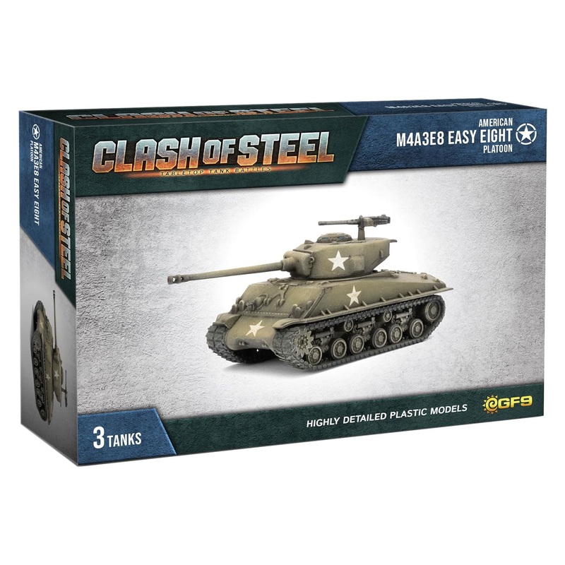 Clash of Steel: Tabletop Tank Battles - American M4A3E8 Easy Eight Platoon