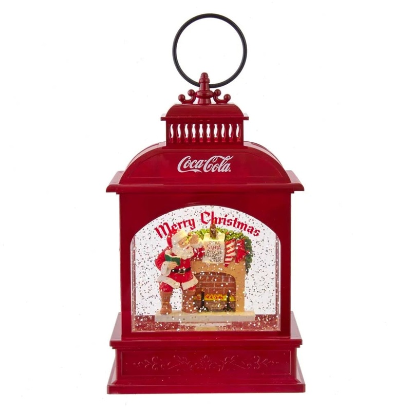9" Coca-Cola Battery-Operated LED Santa Lantern