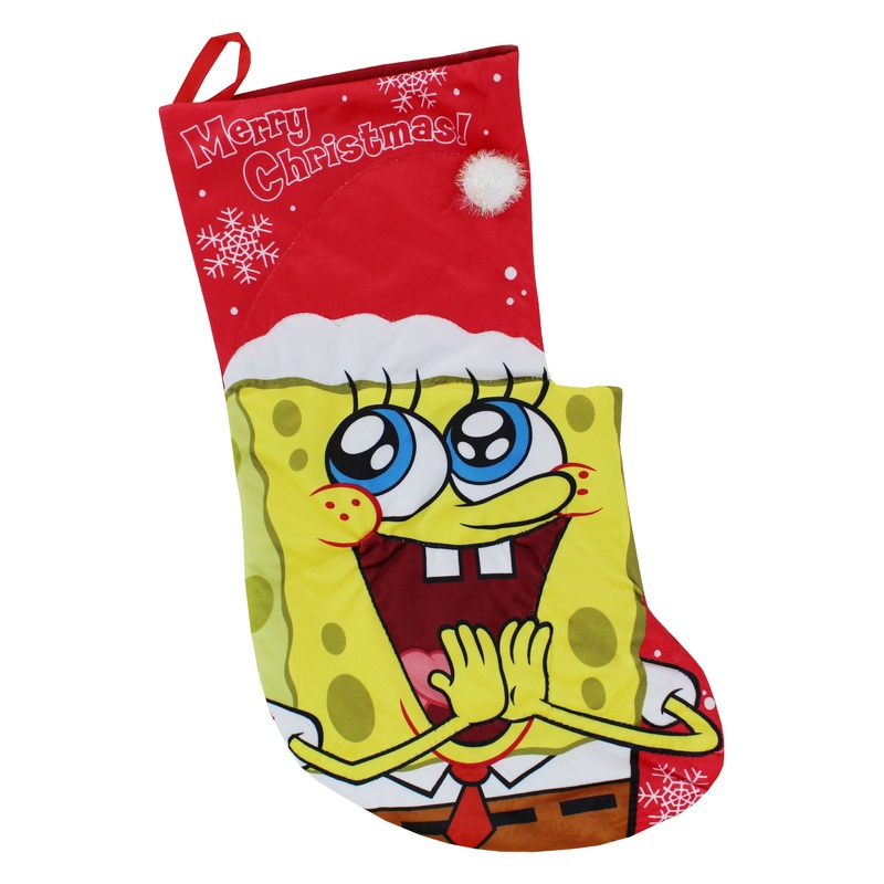 Spongebob 19" Printed Applique Stocking