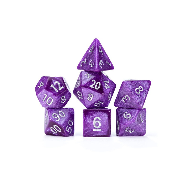 7pc RPG Mercurial Dice Set: Saturn