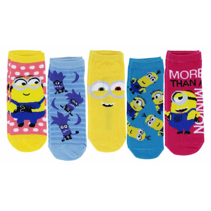 Despicable Me More Than A Minion Women's Low-Cut Socks, 5-Pair, Size 4-10