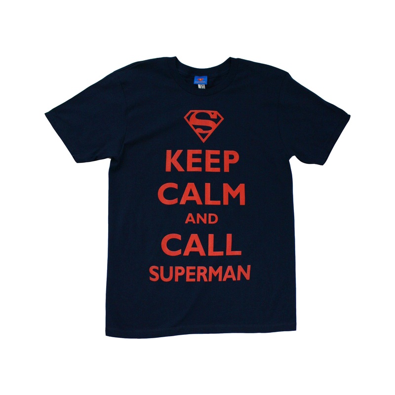 Keep Calm and Call Superman Men's T-Shirt, Navy