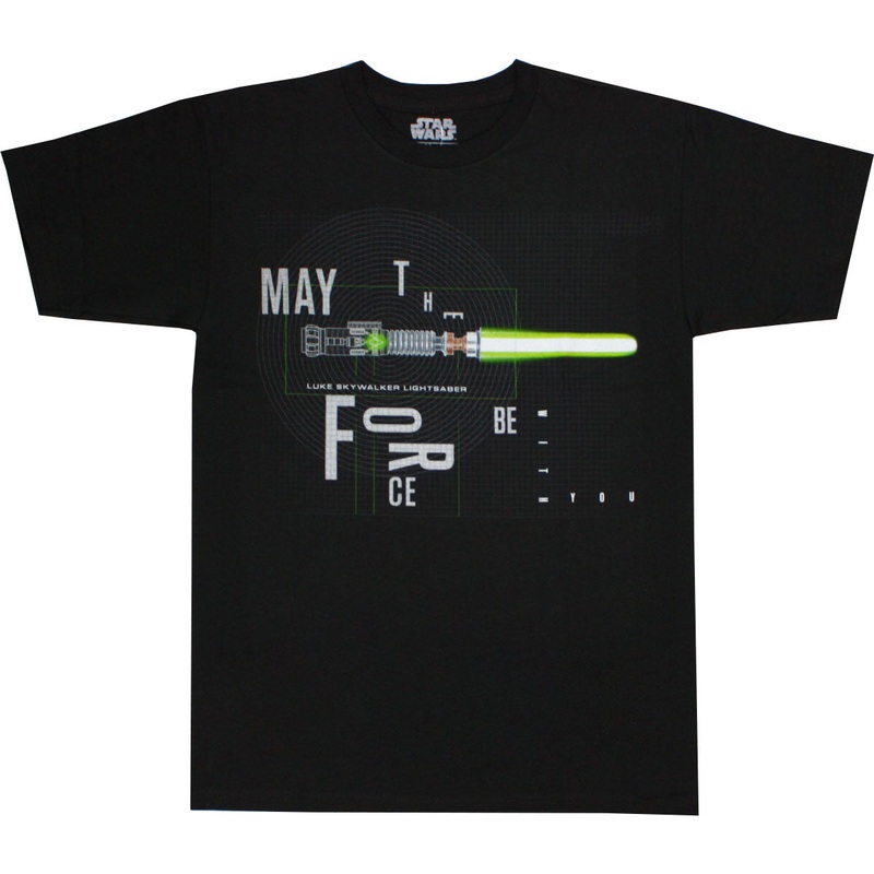 Star Wars May The Force Be With You Men's Black Shirt