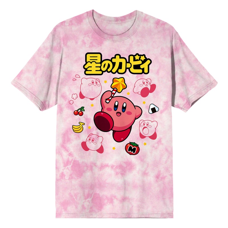 Kirby Kanji Tie Dye Unisex Tee, Pink