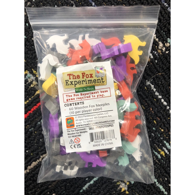 The Fox Experiment Wooden Fox Meeples