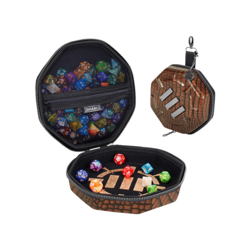 ENHANCE DRAGON BROWN DICE BOX