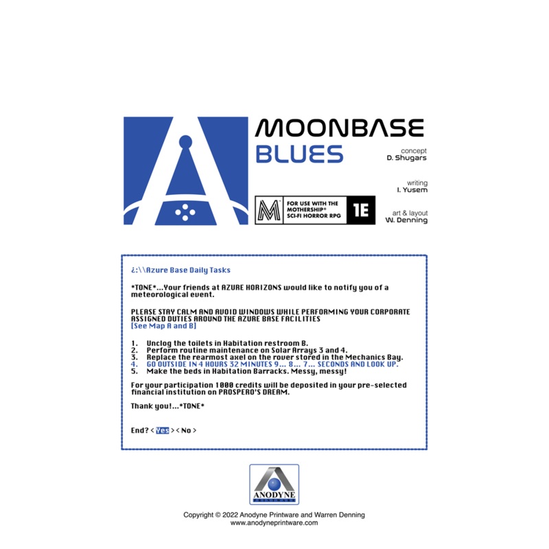 MOONBASE BLUES (MOTHERSHIP)