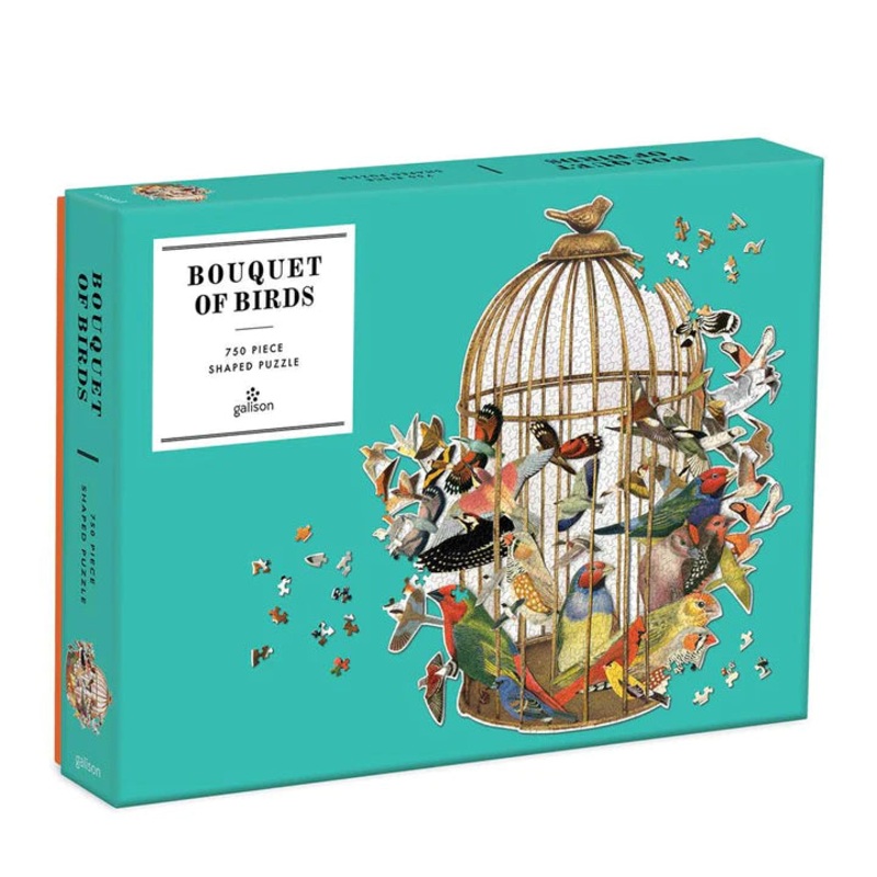 BOUQUET OF BIRDS 750 PC SHAPED PUZZLE