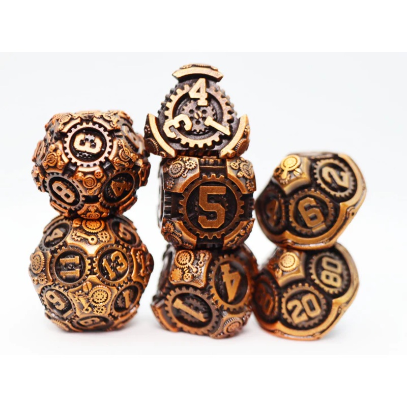 DRIFTING DIRIGIBLE METAL RPG DICE SET