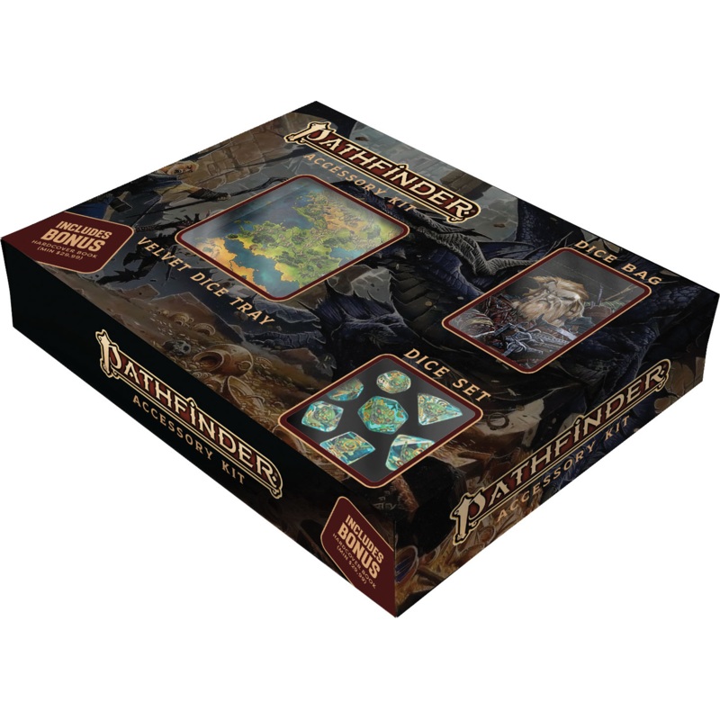 PATHFINDER BUNDLE: DICE SET, DICE BAG, DICE TRAY