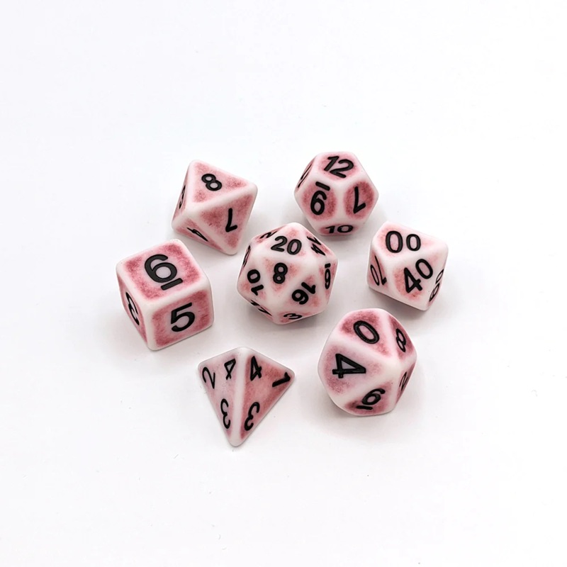 PINK ANCIENT DICE SET