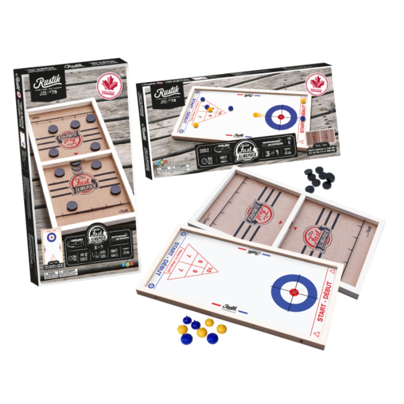 RUSTIK SLINGPUCK / CURLING / SHUFFLEBOARD 3-IN-1