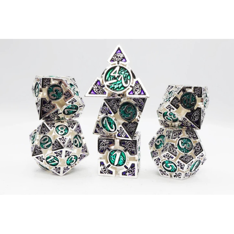 OCULUS ANGELIC METAL RPG DICE SET
