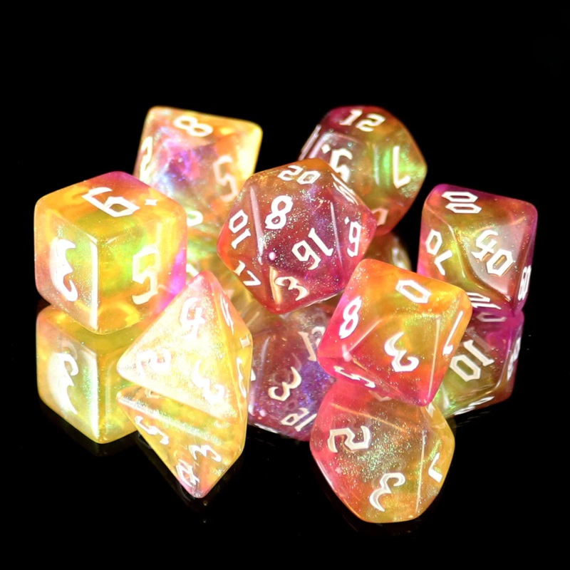 GOLDEN FAITH 7 DICE SET
