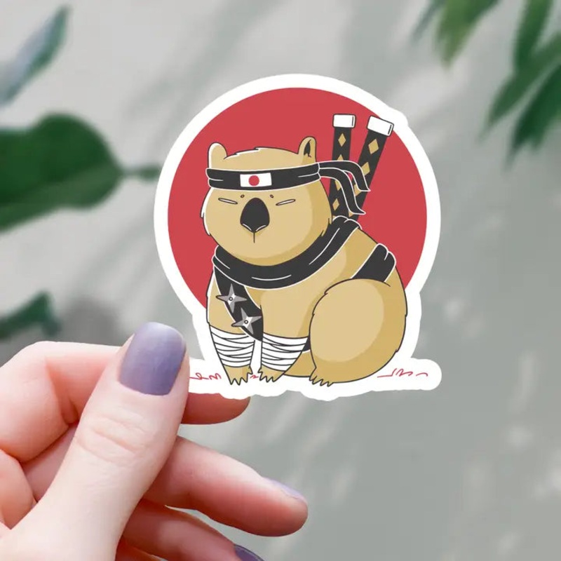 WOMBAT NINJA STICKER