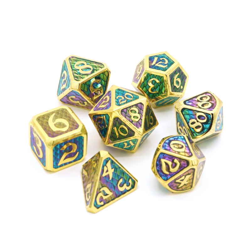 DRAKONA KHAOS HEMERA RPG 7PC METAL DICE SET