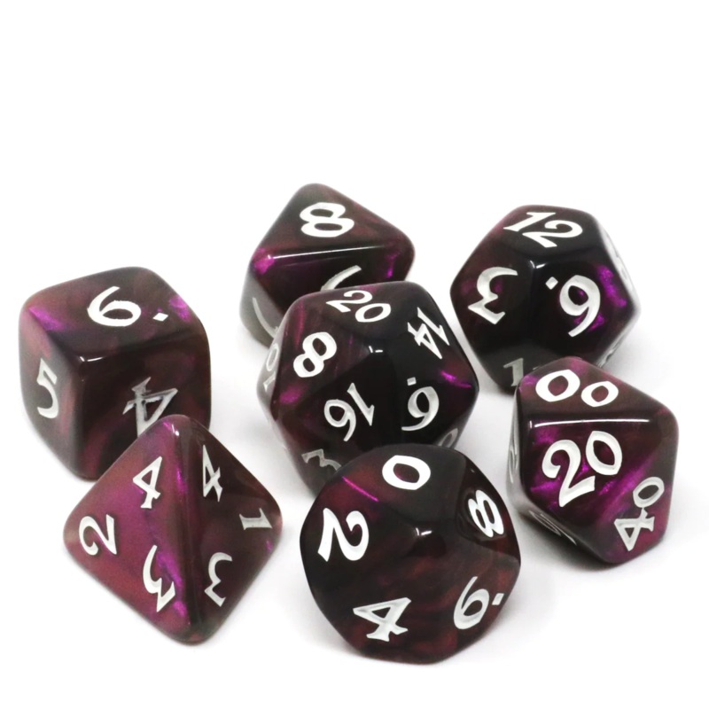ELESSIA MOONSTONE INKSWELL WITH WHITE DICE SET