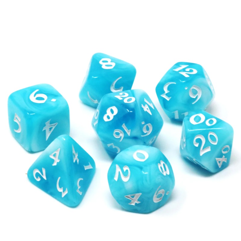 GLACIAL GALE 7PC RPG DICE SET