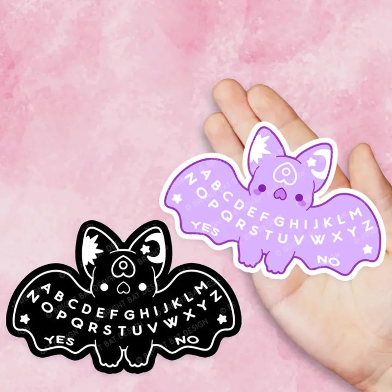 PURPLE BAT SPIRIT BOARD STICKER (PURPLE)