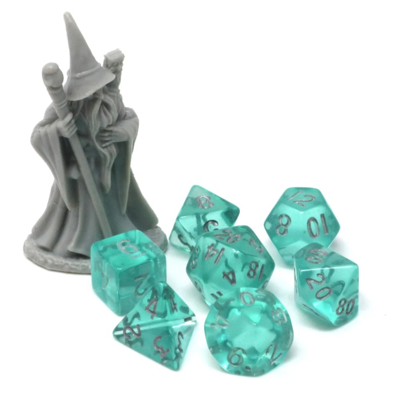 CRITLINGS MINTY BREEZE MINI RPG 7PC DICE SET