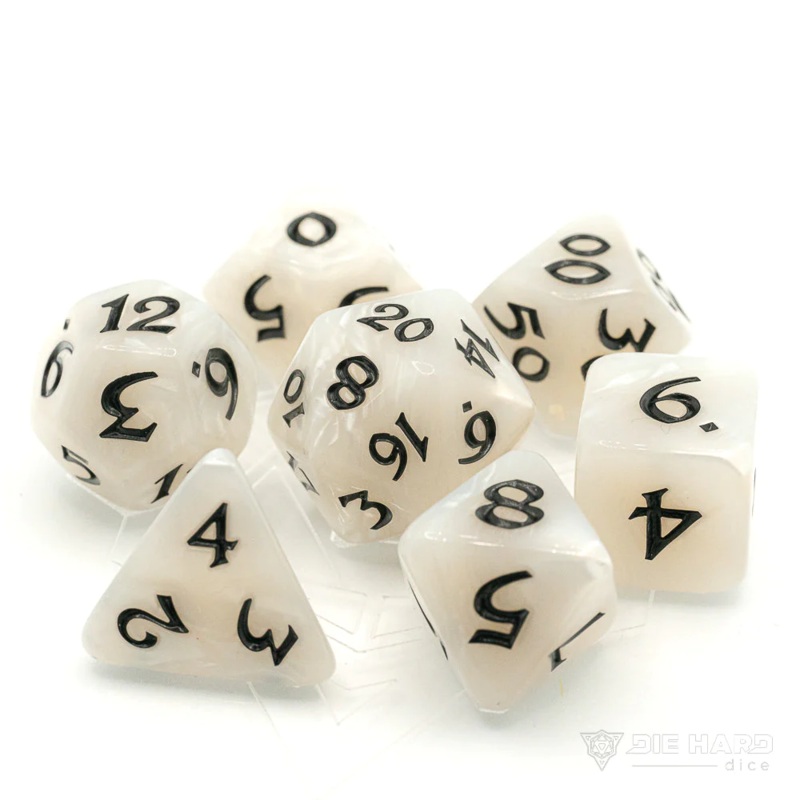 ELESSIA ELF QUEEN WITH BLACK 7PC RPG DICE SET