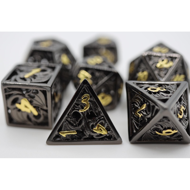 NIGHT DRAGON HOLLOW METAL DICE