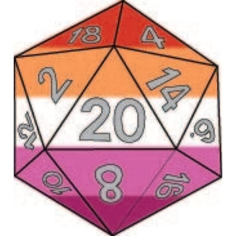 D20 STICKER LESBIAN PRIDE