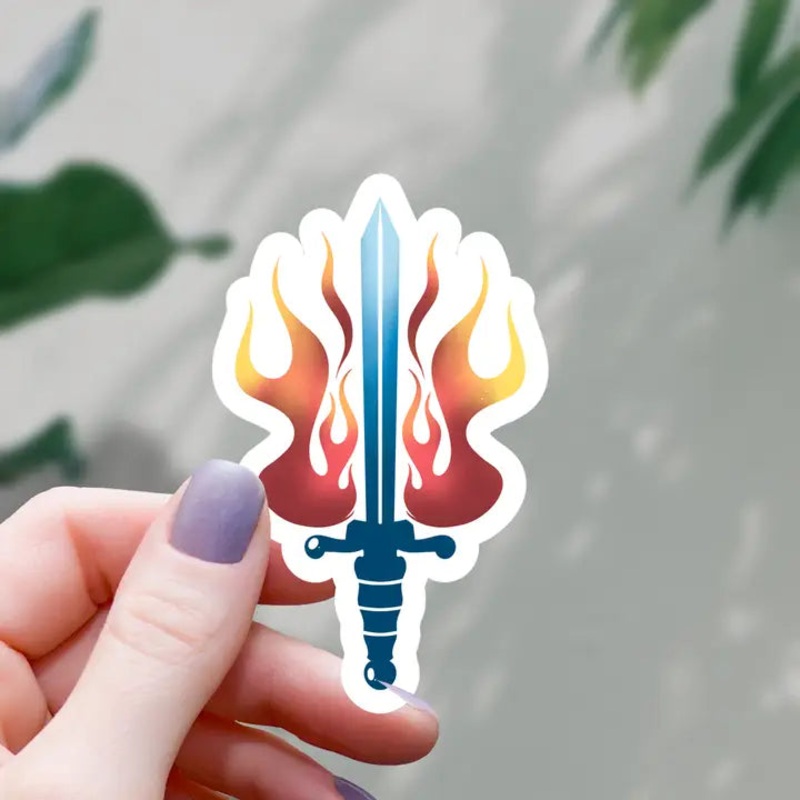 FLAMING SWORD RPG STICKER