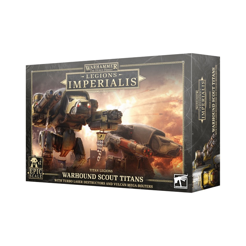 LEGIONS IMPERIALIS WARHOUND TITANS WITH TURBO LASERS & MEGA BOLTERS
