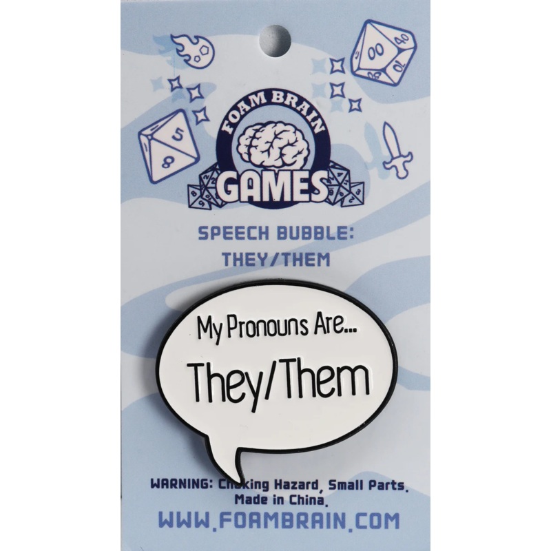 THEY/THEM PRONOUN ENAMEL PIN