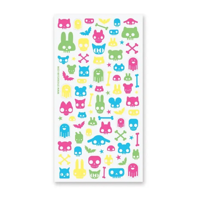 KAWAII SKULLS STICKER SHEET