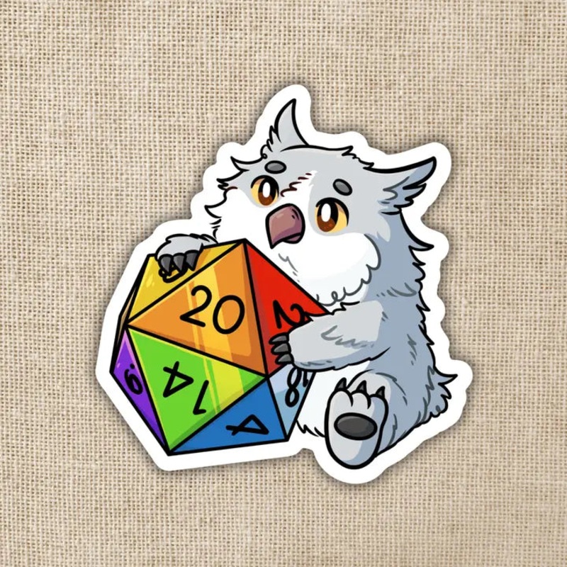 OWL BEAR PRIDE D20 STICKER