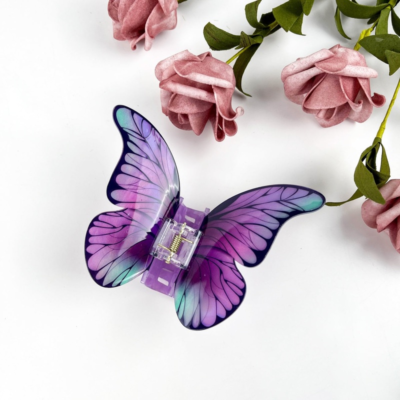 PURPLE FAIRY WINGS HAIR CLAW CLIP