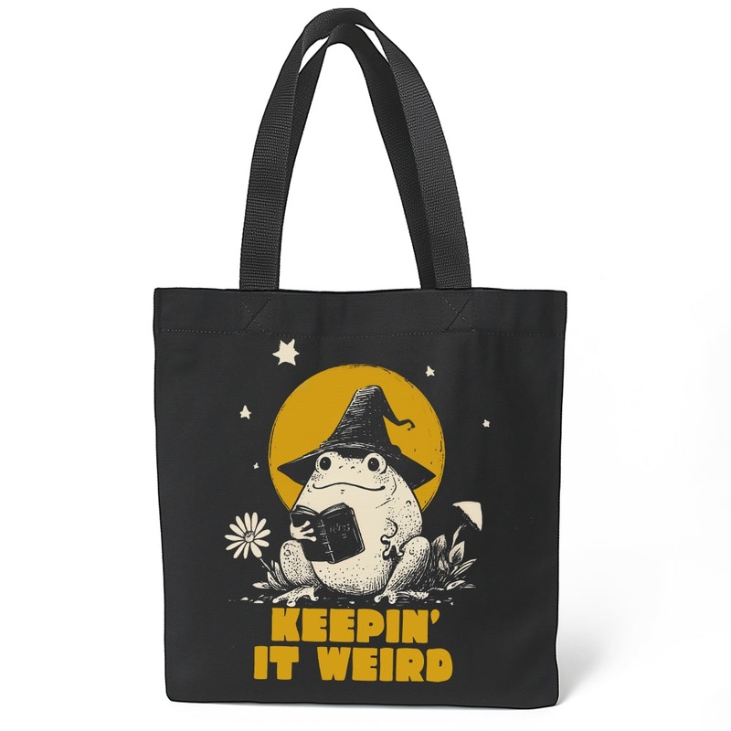 KEEPIN' IT WEIRD WITCHY FROG TOTE BAG