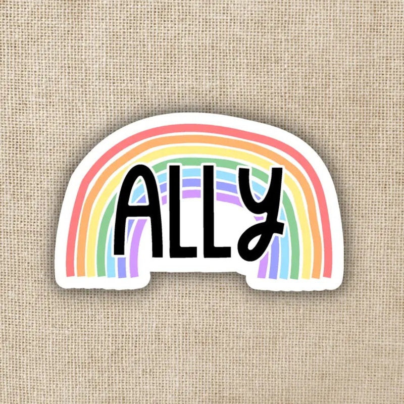 QUEER ALLY RAINBOW STICKER