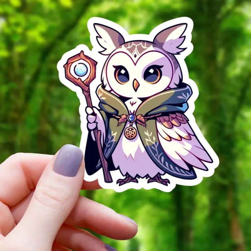 DRUID CLASS OWL RPG STICKER
