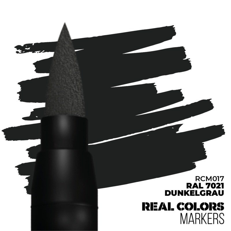 REAL COLORS ACRYLIC PAINT MARKER DARK GRAY RAL7021