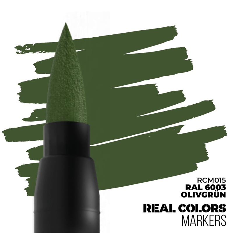 REAL COLORS ACRYLIC PAINT MARKER OLIVE GREEN RAL6003