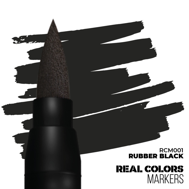 REAL COLORS ACRYLIC PAINT MARKER RUBBER BLACK