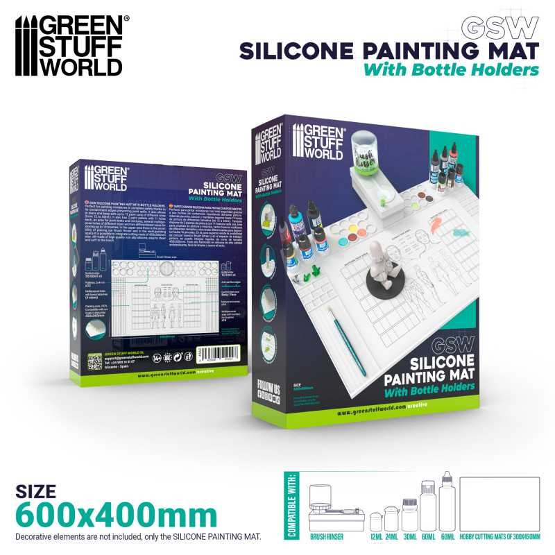 GSW SILICON PAINTING MAT WITH BOTTLE HOLDER