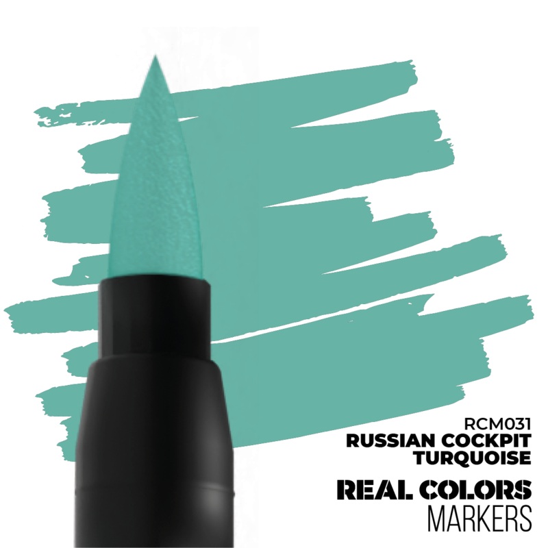 REAL COLORS ACRYLIC PAINT MARKER RUSSIAN COCKPIT TURQUOISE