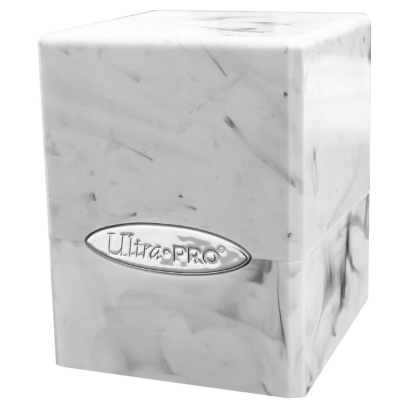 MARBLE BLACK/WHITE SATIN CUBE