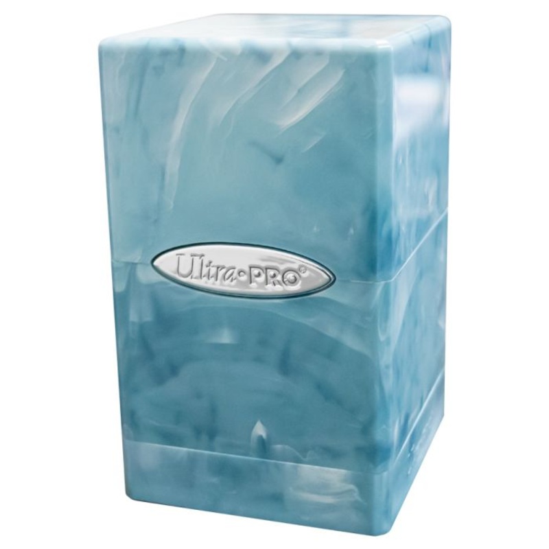 MARBLE LT. BLUE/WHITE SATIN TOWER