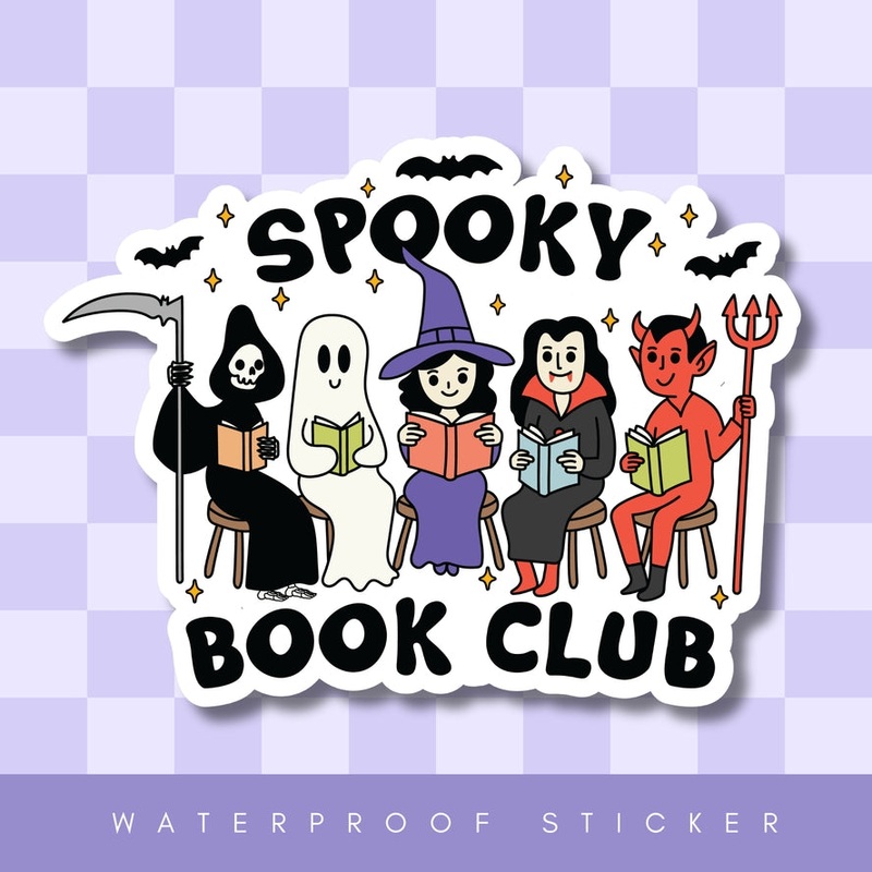 SPOOKY BOOK CLUB STICKER