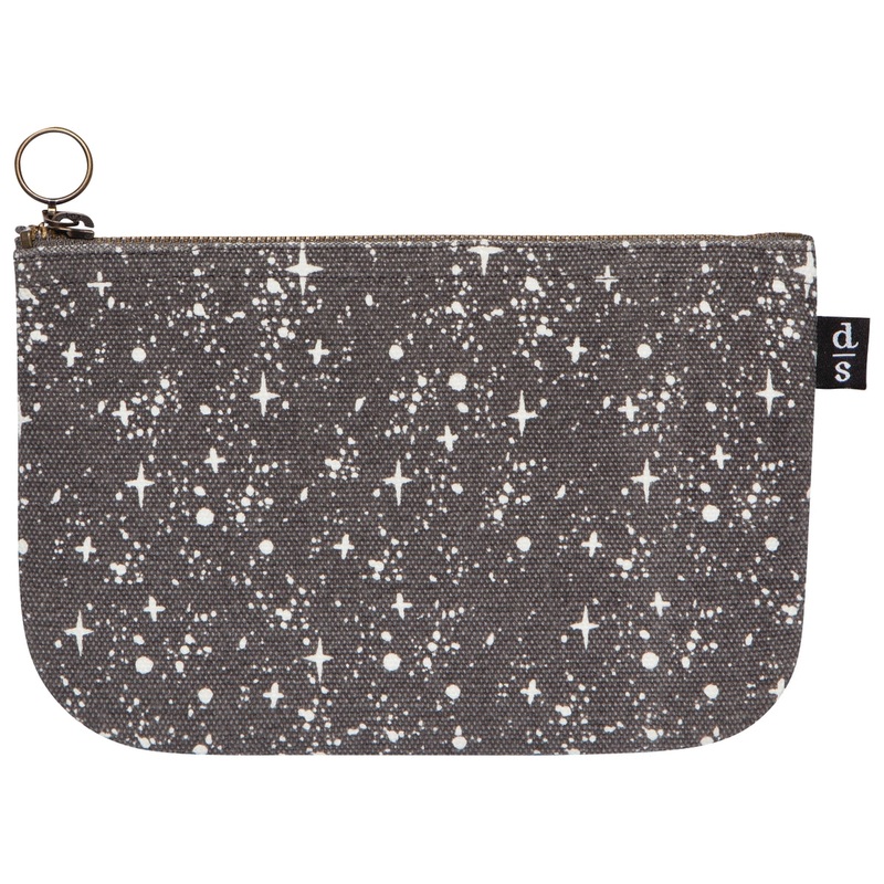 NIGHT SKY CANVAS ZIPPER POUCH