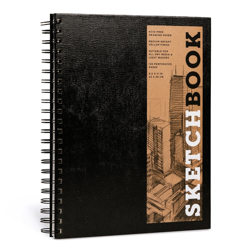BLACK SPIRAL BOUND 8.5 X 11 SKETCHBOOK (Copy)