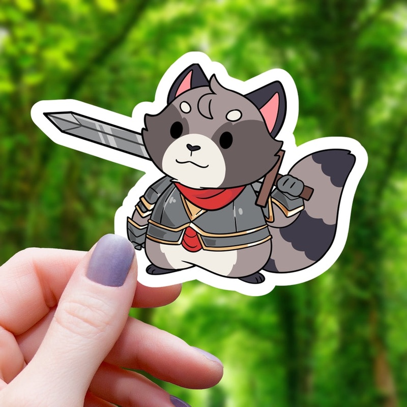 RACCOON FIGHTER RPG STICKER