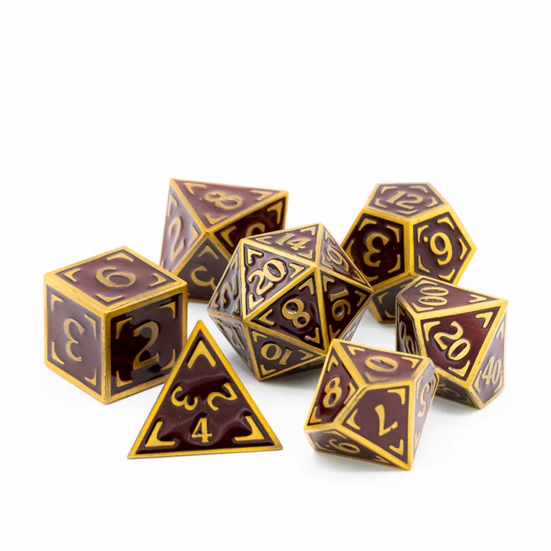 RETICLE UCHRONIA NOUVEAU RPG 7PC METAL DICE SET