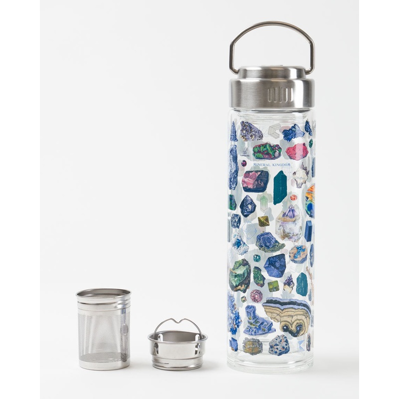 THE MINERAL KINGDOM GLASS INFUSER BOTTLE 15OZ